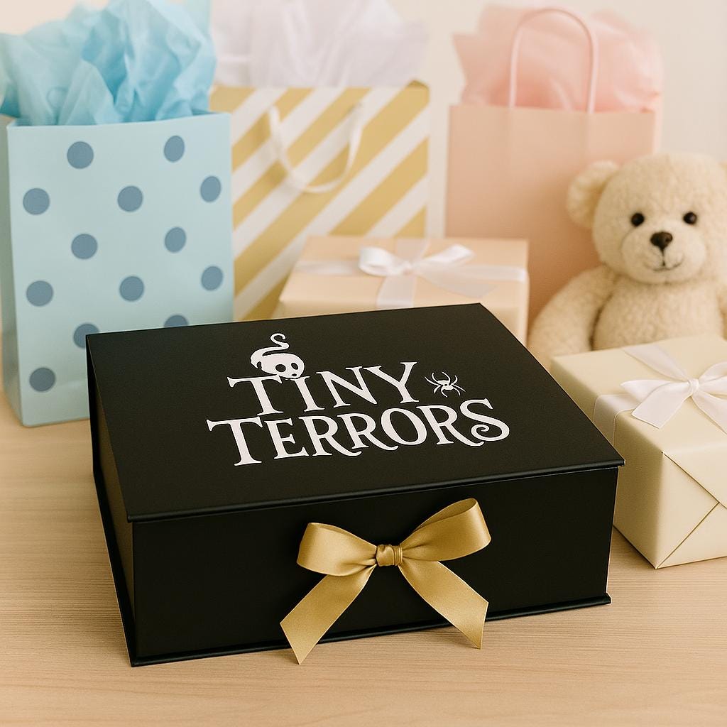 Coming Soon Baby Vest – Pregnancy Announcement Baby Grow – Funny Gender Neutral Reveal Gift – Tiny Terrors Gothic Baby Clothes