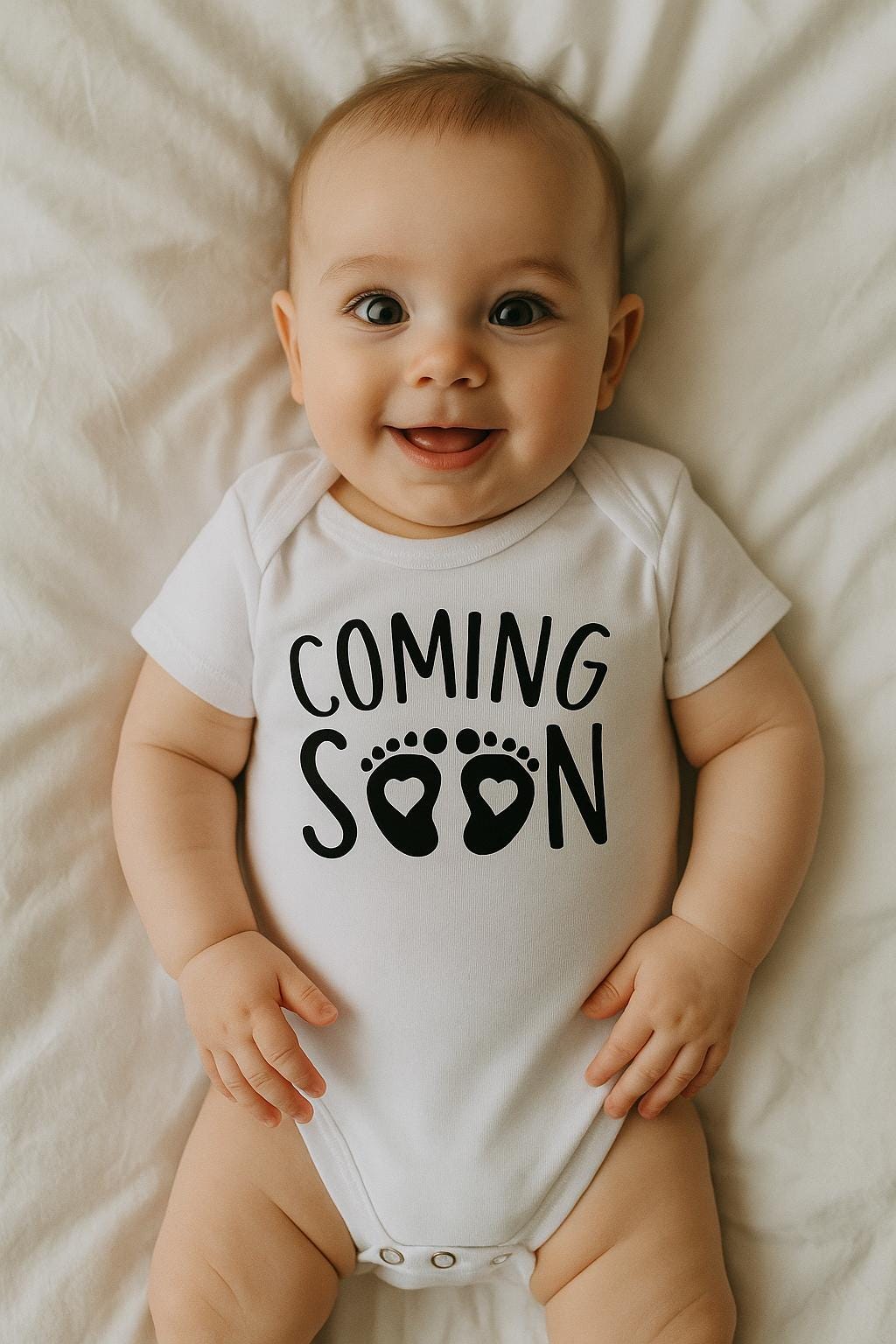 Coming Soon Baby Vest – Pregnancy Announcement Baby Grow – Funny Gender Neutral Reveal Gift – Tiny Terrors Gothic Baby Clothes